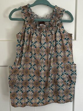 Tea Collection Smocked Neck Sleeveless Dress